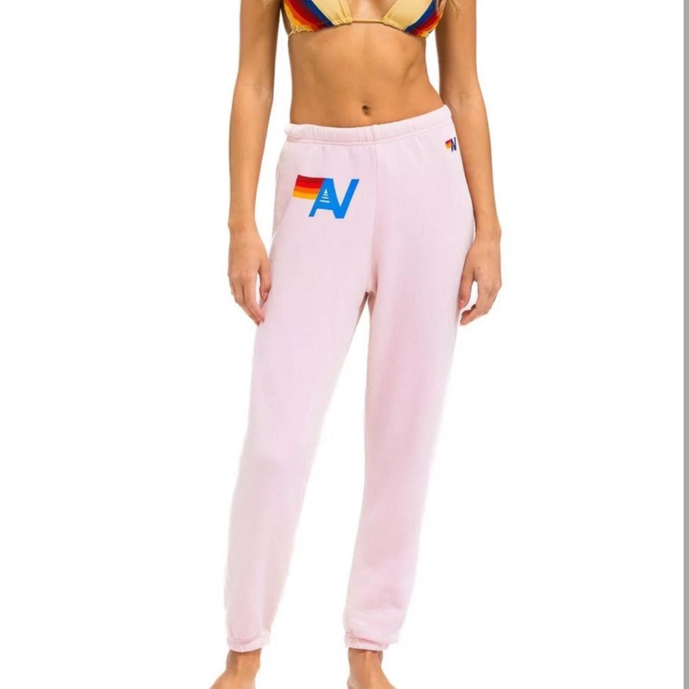 Aviation Nation Light Pink Logo Sweatpants